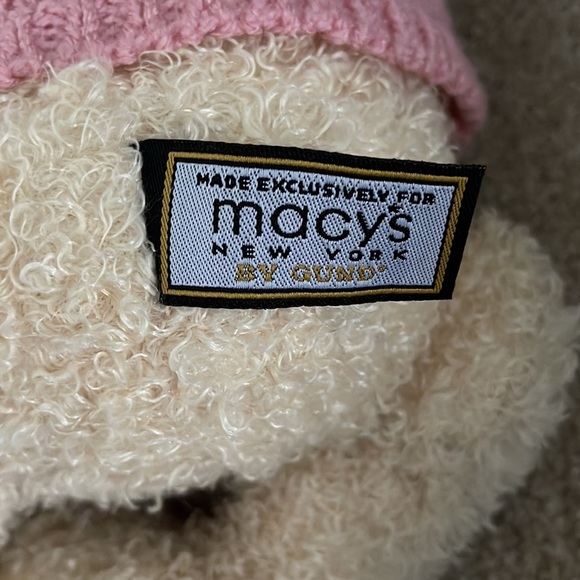 MACY'S NEW YORK 2004 Plush Stuffed GUND Teddy Bear Pink Crew Neck Sweater NWT! - Picture 4 of 4